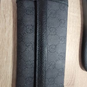 Gucci monogram black long purse